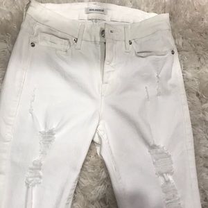 White ripped good American jean.